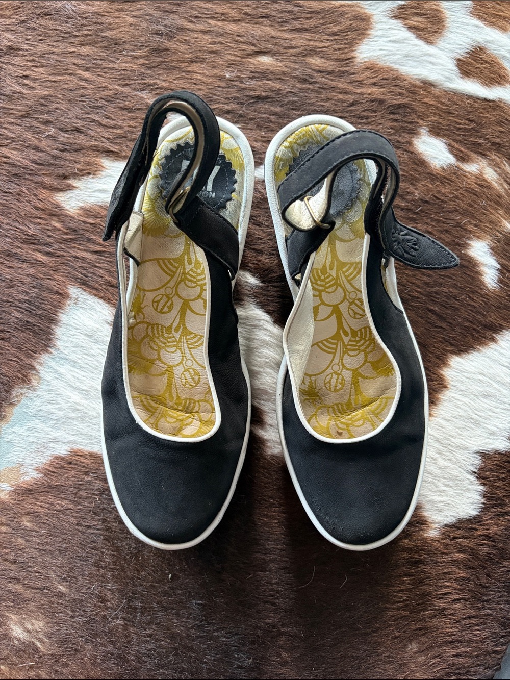 Black Women's Slingback Wedges - size 38